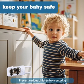 GGUFAY Kindersicherung Schrank, Kindersicherung Schubladen für Babys und Kleinkinder, Schubladensicherung Baby für Möbel, Küche, Schranksicherung Baby, 3 Stück