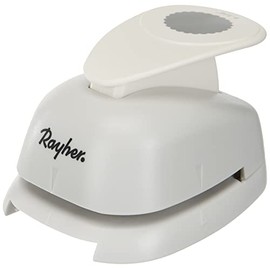 Rayher Round Motive Puncher with Deco Border, Orange, 3.16cm