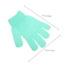 Healvian 4 Pairs of Exfoliating Gloves Shower Exfoliating Bath Gloves Nylon Shower Gloves Body Scrub Exfoliator Gloves