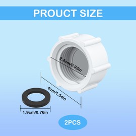 Gyinere 2 Pcs 11456 Sand Filter Drain Cap,Sand Filter Drain Plug,Sand Filter Replacement Parts,Sand Filter Parts,Sand Pump Parts Drain Plug Cap for Sand Filter Pumps and Combo Replacement Parts