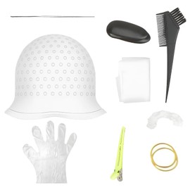 9-Piece Hair Highlighting Kit, Includes Highlight Cap with Coloring Tools Accessories, DIY Hair Coloring Set for Home or Salon Use, Hairdressing Tools for Women Girls