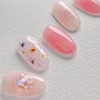 Fleur Handmade Nail Tips Fresh Flower Nails - Coffin Long