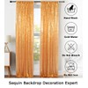 Sparkle Backdrop Curtain Gold 2 Panels Set Sequin Photo Backdrop