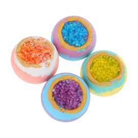 Healvian 4pcs Sea Salt Bath Natural Essential Oils Fragrant Bubble for Relaxation and Skin Moisturizing Women Moms and Self-care