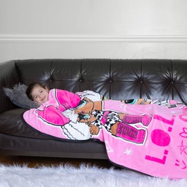 Franco Kids Bedding Super Soft Plush Micro Raschel Throw, 46 in x 60 in, LOL Surprise