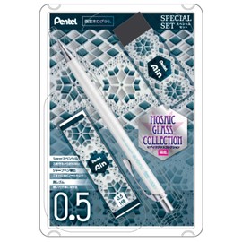 Pentel PP505-WMP2 Mechanical Pencil, Opens Limited Edition Special Set, 0.5 mm, White