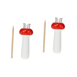 STOBOK Sock Knitter 2pcs Mushroom Spool Knitter Knitting Supplies Sock Shawl Knitting Socks Knitting Doll Knitting Board Yarn Cord Knitter Car Tools Wooden Ornaments Child