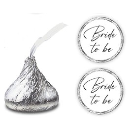 216 Bride to Be Kisses Bachelorette Stickers, Chocolate Drops Labels Stickers for Bachelor, Bridal Shower, Wedding, Engagement Party Decorations, Kisses Favors Decor. Made in USA