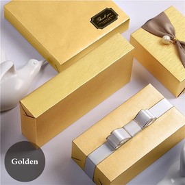 QRTDXP 76 * 52cm Luxury Golden Wrapping Paper Sheet, 4pcs Large Metallic Gift Wrap Paper with Golden Streaks for Birthday Wedding Aniversary Party Present- Solid Color Matte Wrapping