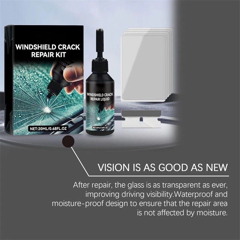 Automotive Glass Repair Kit Fluid Fix Car Windshield Resin Chip