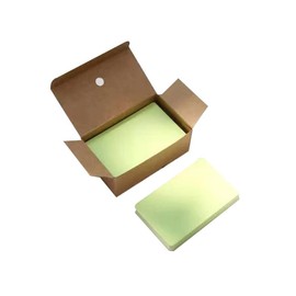 Generic 100pcs/1 SET 9.45.6cm/3.72.2 INCH Kraft Paper Card Color Blank Business, Thank You, Message, Writing, Label, Bookmark, Learning Card (Green)