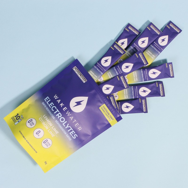 WakeWater Electrolytes Powder | Lemon Lime, 10 x 7g Electrolyte
