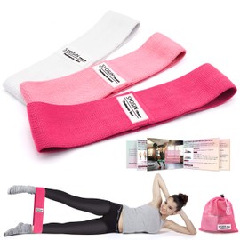 YUHENGLE Resistance Bands, Non-Slip Exercise Loop Bands for Hips and Glutes 3 Resistance Levels for Butt, Legs and Whole Body Work Out, Durable Strong Fitness Bands for Pilates, Yoga and Bodybuilding