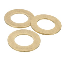 MECCANIXITY 3 Pack Brass Flat Washer, M33 Copper Washers Crush Washer Kit Assortment, 33mm ID, 59mm OD, 3mm Thick for Bolts Screws Machinery Repair, Outdoor Construction