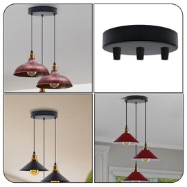 LEDSone 2 PCs Multi outlet brass 3 point ceiling rose multiple drop for ceiling or pendant ceiling light | industrial lighting vintage decor