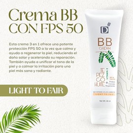 Protector Solar FPS 50-3 en 1 Protege, Corrige, y Regenera  Con Tepezcohuite, Vitamina E, Manzanilla y Regaliz  Hidratante  Proteccin Solar  Acabado  