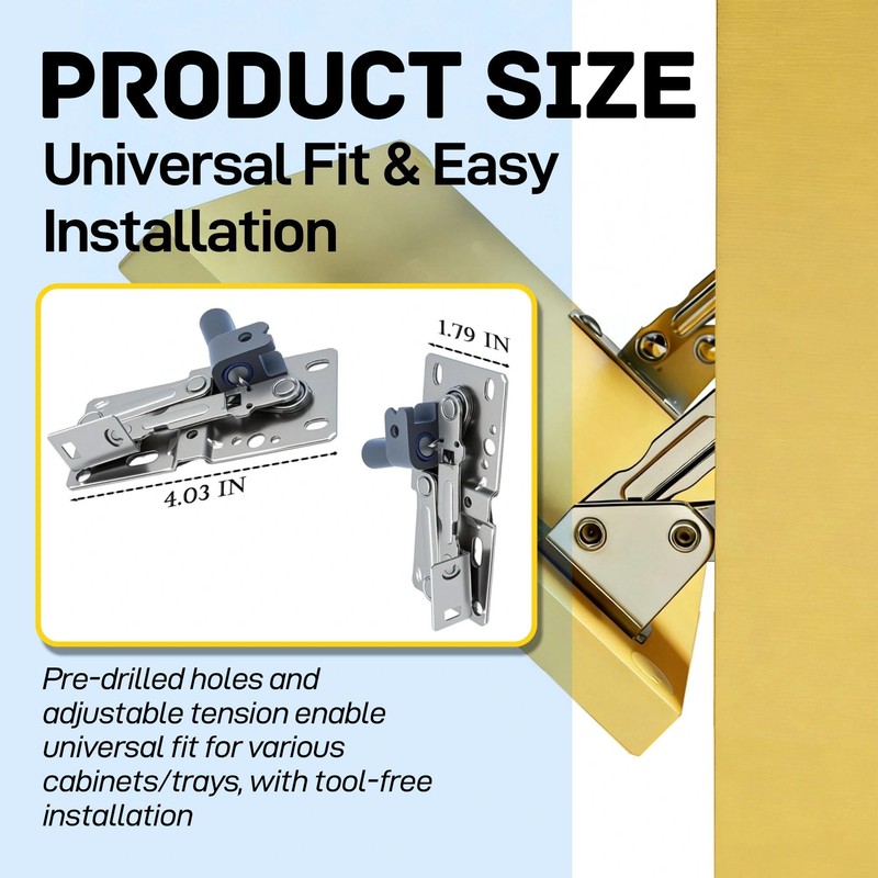Hxszk LD-0220-50SC Soft-Close Pivot Hinges 2-Pack, Silent Tip Out Tray