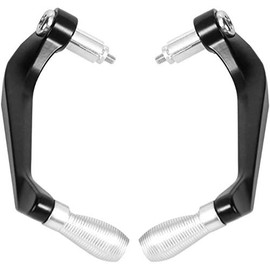 Anzene Universal 100% Aluminium Hand Guard Brake Clutch Lever Hand Guard Motorcycle Racing Dirt Bike Hand Guard 22mm (Silver)