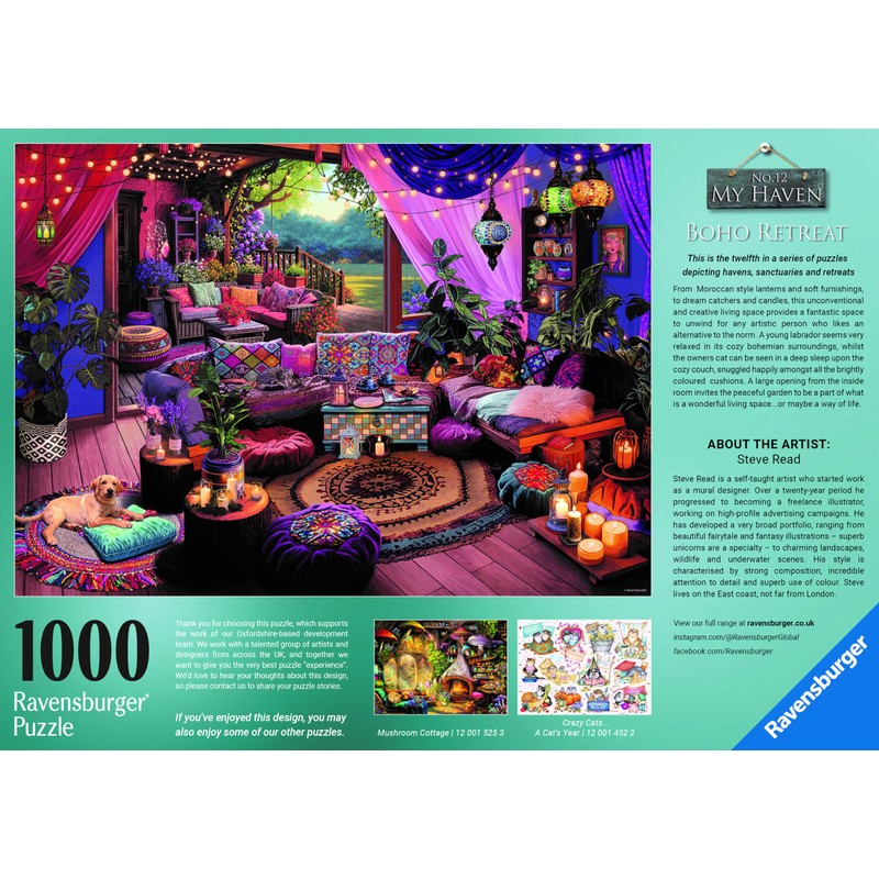 Ravensburger My Haven No. 12 Boho Retreat - 1000 Piece