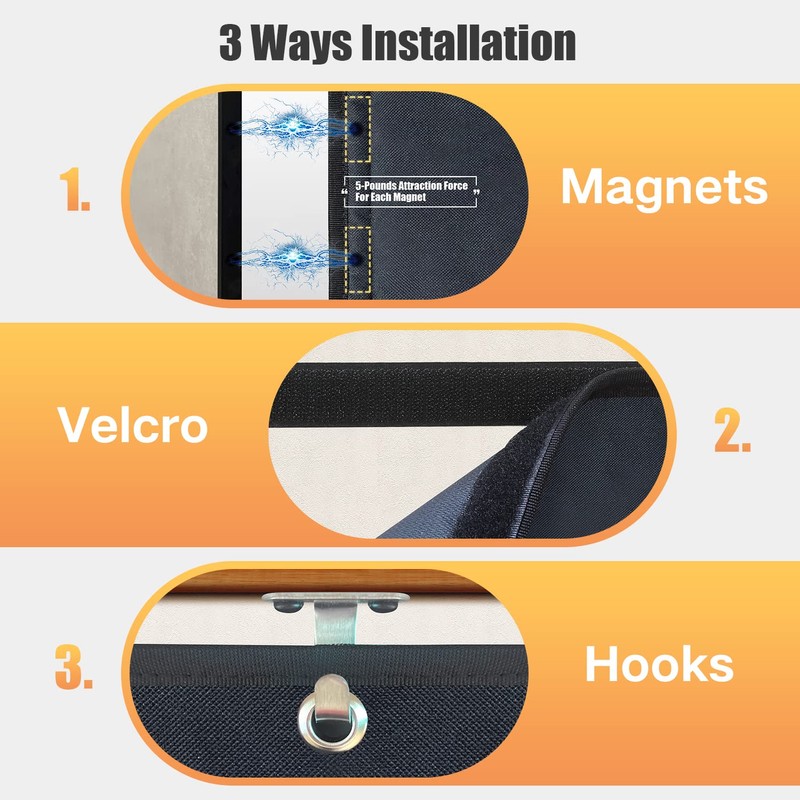 Magnet Fireplace Cover, Fireplace Draft Blocker, Fireplace Blanket for Heat