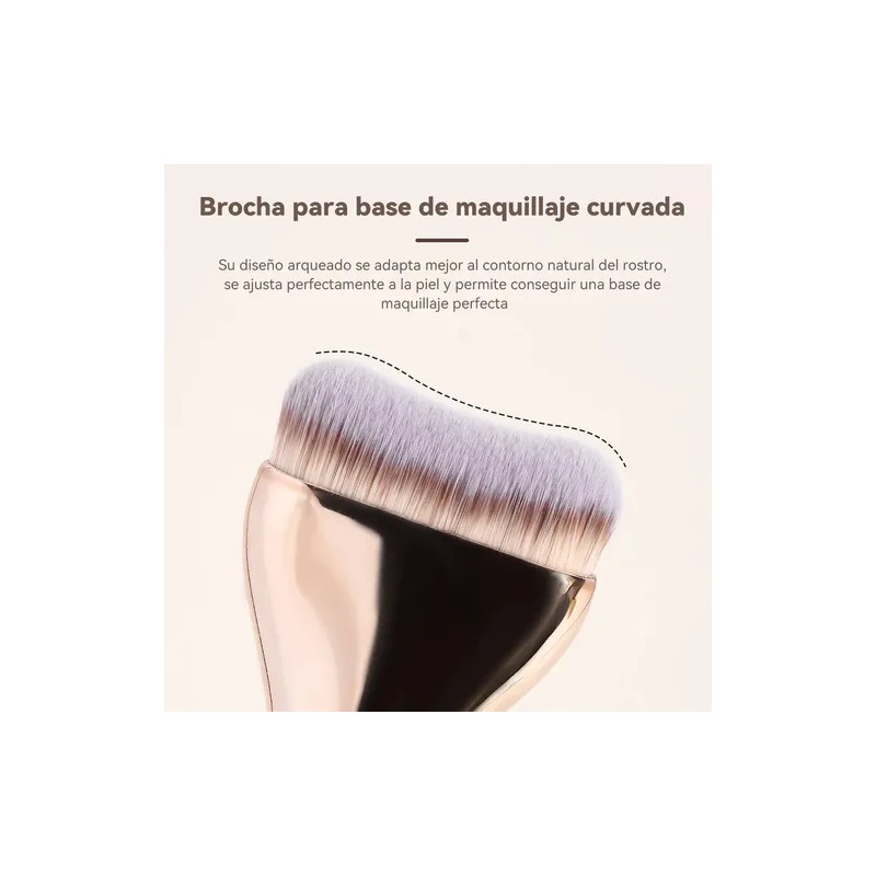 18 Brochas De Maquillaje Profesionales Alta Calidad Color Oro Pálido