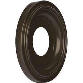 Ekena Millwork 10"OD x 3 1/2"ID x 1 1/8"P Traditional Thermoformed PVC Ceiling Medallion (Fits Canopies up to 5 1/2"), Metallic Dark Bronze
