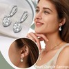 WATEFOER Heart Earrings Hanging Silver 925 for Women Hoop Earrings