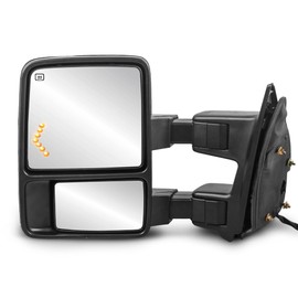 MOSTPLUS Driver Side Towing Mirror Compatible with 2008-2016 Ford F250 F350 F450 F550 Super Duty Power Heated Mirror w/Led Turn Light Left Side