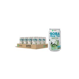 (Pack of 12) DaoHer Matcha BOBA Milk Tea Multipack || Japanese Matcha || Konjac BOBA || No.1 Canned BOBA