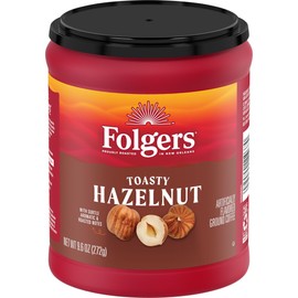 Folgers Toasty Hazelnut Flavored Ground Coffee, 9.6 Ounce