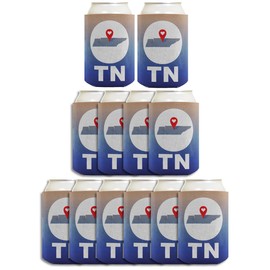 Tennessee Pride Gifts Love Tennessee TN Mid West Region State Pride 12-Pack Can Coolers Coolies