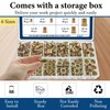 Vifmy SAE Rivet Nut Assortment Kit(240Pcs),#6-32#8-32#10-24 1/4"-20 5/16"-18 3/8"-16 UNC