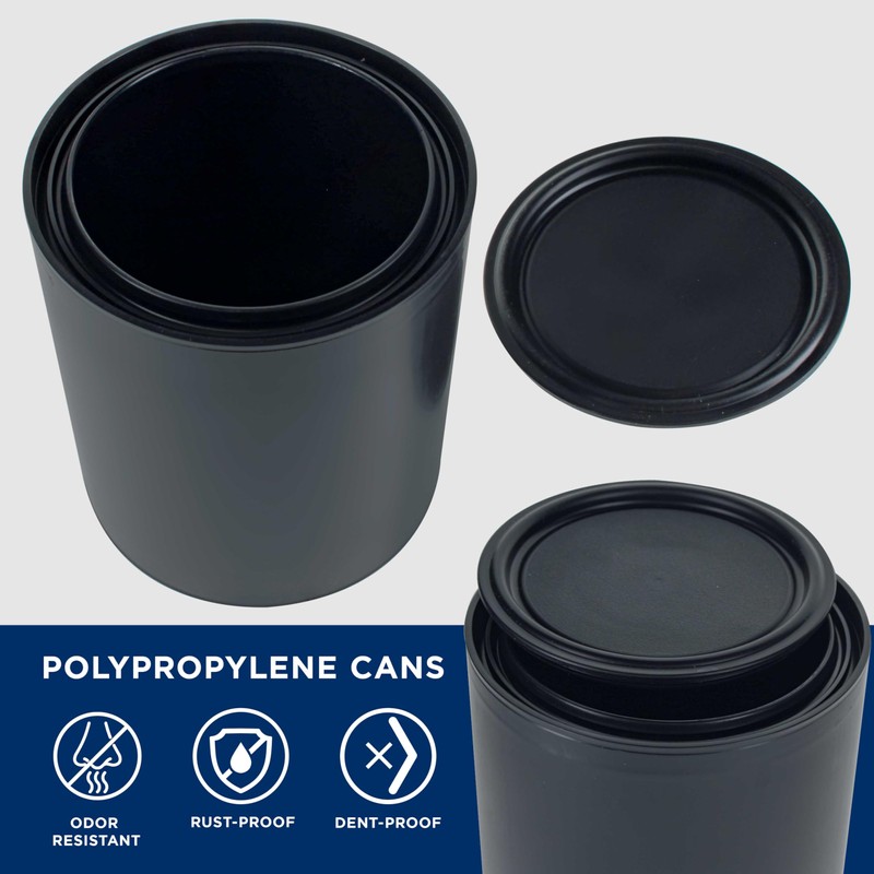 Master Elite 1 Quart Empty Plastic Paint Can Bucket, Pack