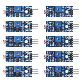 DIANN 10pcs LDR Photosensitive Sensor Module 3 Pins 5MM Light Dependent Resistor Sensor Module Digital Light Detection LM393
