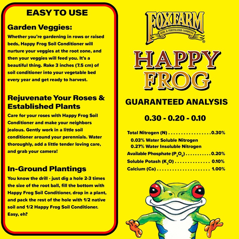 FoxFarm Happy Frog Soil Conditioner, 1.5cu ft - Contains Mycorrhizae