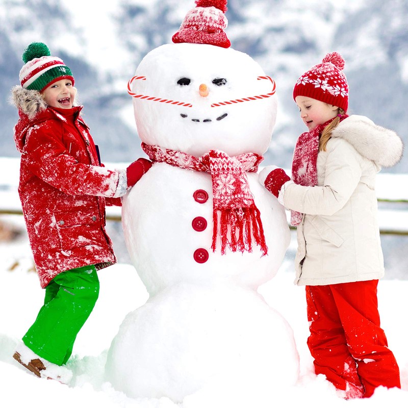 Pack of 24 Christmas Candy Cane Decorations, Red and White