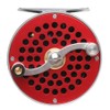 Vintage Classic Fly Fishing Reel,Right/Left Handle Position, Fly Reel (Red,