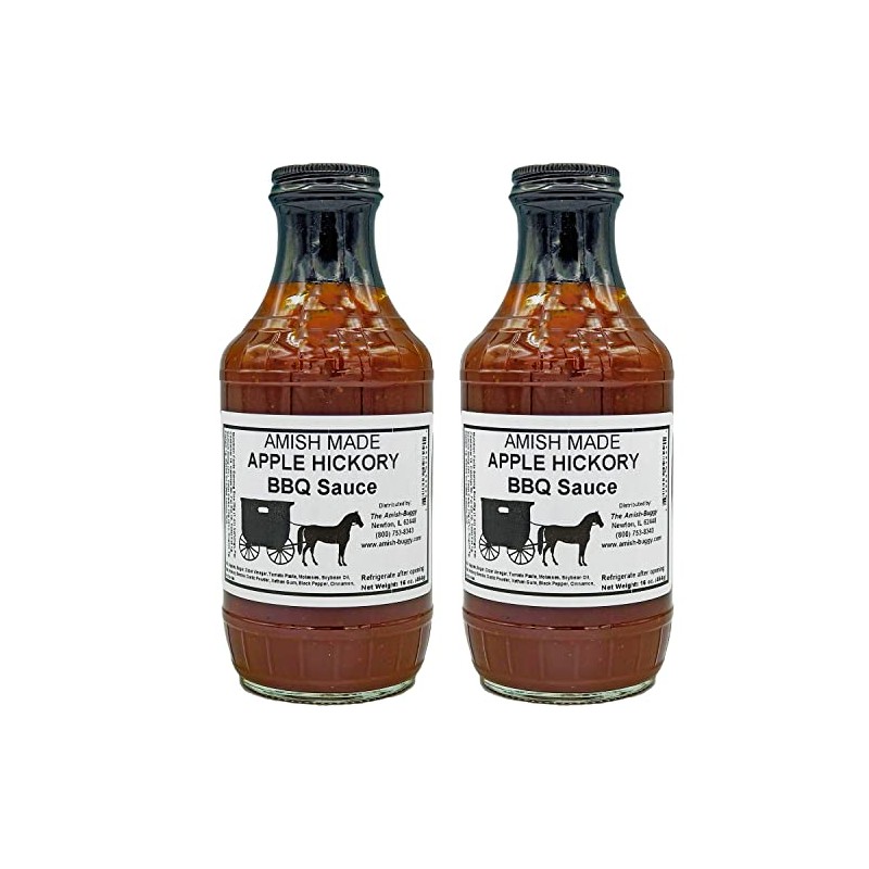 Amish Made BBQ Sauce 16 oz. Jar 2pack (Apple Hickory)