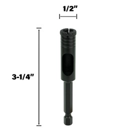 Sabre Tools 1/2 Inch Diamond Hole Saw, Hex Shank, One Piece Vacuum Brazed Diamond Drill Bit - Power Drill Bit for Granite, Tile, Porcelain, Stone, Glass (1/2")