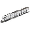 Vigor V1897 Socket Set with Multi-Purpose Profile, 1/4"