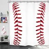 Yookeb Baseball Sports Bathroom Shower Curtain 60W by 71H Inch