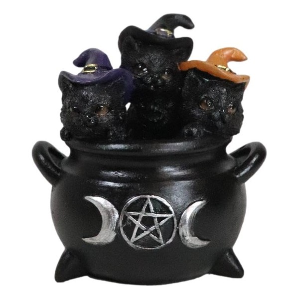 Ebros Gift Mystical Wiccan Hocus Pocus Trio Feline Black Cat