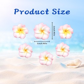 Plumeria Hair Clip, Hawaiian Hair Clip, 10 Pcs Cute Mini Artificial Plumeria Flowers Hair Clip Decorative for Women and Girls, Suitable for Wedding, Party, Beach Vacation
