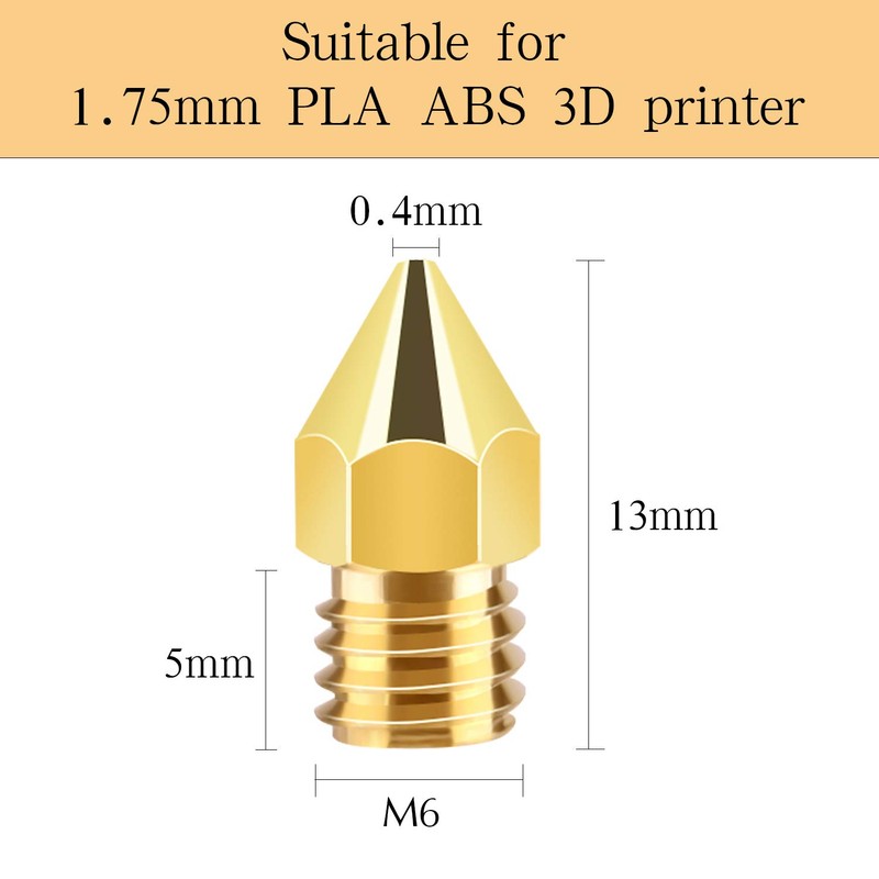 TUPARKA 40Pcs 0.4mm Ender 3 Nozzle Kit 3D Printer Nozzles