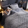 Wonderful Velvet Quilt Queen Size Set, Luxurious Fuzzy Faux Fur