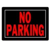 HILLMAN 840145 No Parking Sign, Black and Red Aluminum Metal,