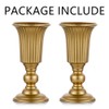 Nuptio Pcs of 2 Flowered Metal Trumpet Vase Elegant Wedding
