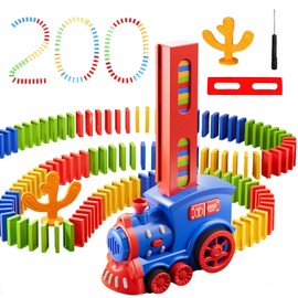 Boono Dominoes Auto Set Up 200 Sheets Dominoes for Kids Toys Train Domino Dominoes Toys (200 Dominoes)