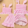 Toddler Baby Pink Gingham Dress Girls Summer Sleeveless Vintage 1950s