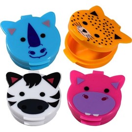 Giggle Time Safari Animal Tooth Chest Assortment - Tooth Holder For Baby Teeth, Tooth Fairy Box, Kids’ Tooth Box- Party Favors, Piñata Stuffers, School Prizes, Dental Bags - (36) Pcs, 4 inch box